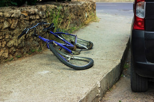 Bicycle after accident