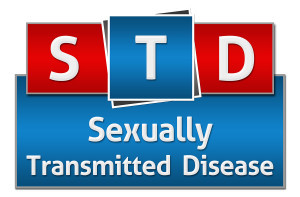 STD - Sexually Transmitted Disease Red Blue Squares